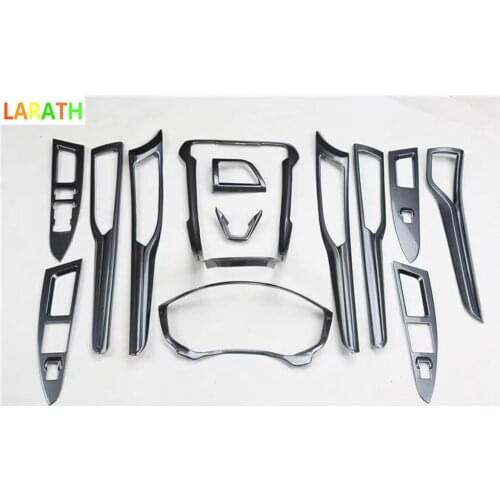 For Ford Mondeo 2013-2017 Carbon Fiber Car Interior Front Rear Window Switch Air Vent Gear Shift Trim Cover 13pcs