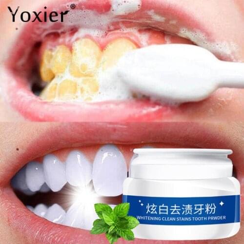 30G Teeth Whitening Powder White Teeth Cleaning Oral Hygiene Toothpaste Remove Plaque Stains Tooth Whiten Brighten Powder