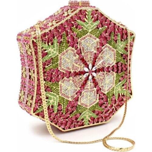 Clutch Party Bag Rhinestone Wedding Bag Party Bag Party bag Crystal jaw-dropping color handbag