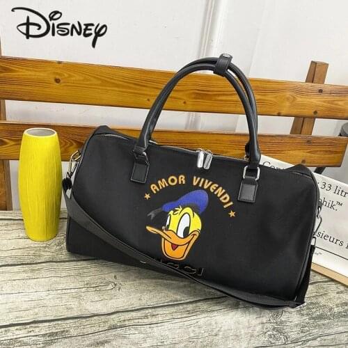 Disney Cartoon Donald Duck Lady Handbag Canvas Large Capacity Travel Storage Bag Fashion Luxury One-shoulder Messenger Bag