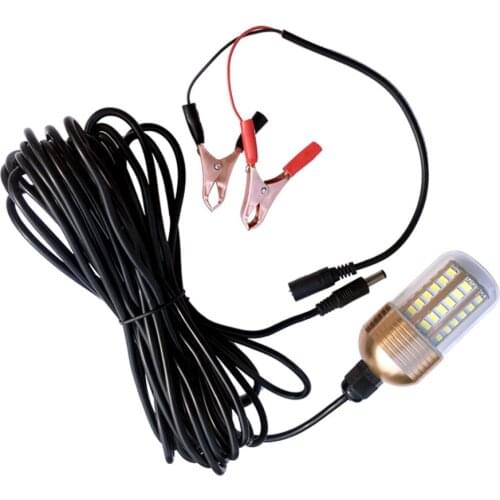 Pool Light 12V 60LED Flashlight Lantern Fishing Finder Lamp Aluminum Shell Shads Underwater Waterproof Focos Luz(Green,White)