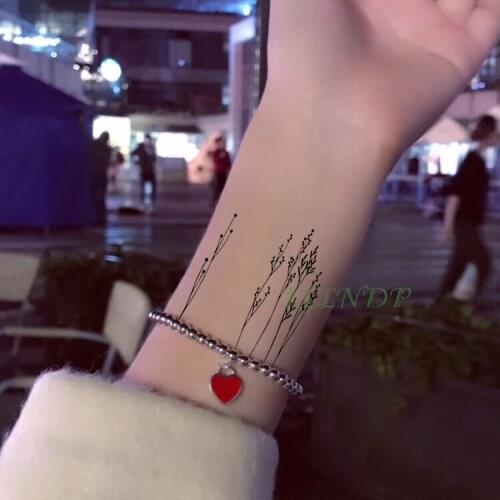 Waterproof Temporary Tattoo Sticker Grass Flash Tatoo Fake Tatto Body Tato Tatouage Neck Wrist Foot Hand For Girl Men Women
