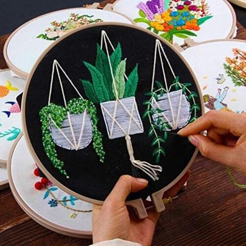 DIY Printed Embroidered Cloth+Thread Board+Special Embroidered Needle+High-definition Drawing Set