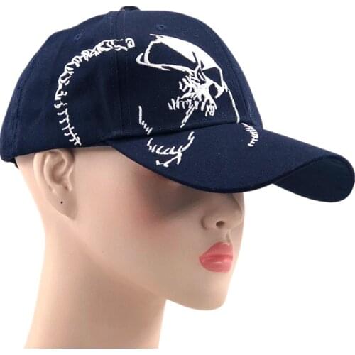 High Quality Unisex 100% Cotton Outdoor Baseball Cap Skull Embroidery Snapback Fashion Sports Hats For Men & Women Cap