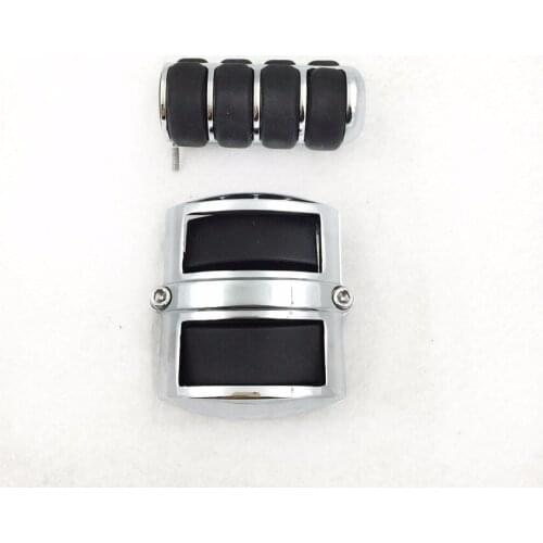 Aftermarket Free shipping motorcycle parts Chrome Gear Shift Brake Pedal Cover for Yamaha V-Star 650 Classic 950 1100 1300