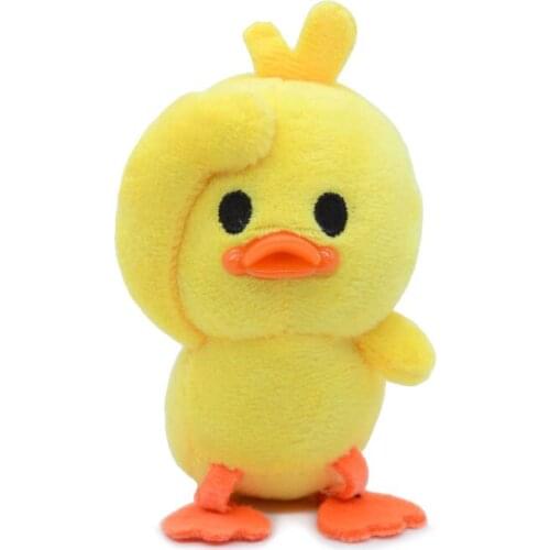 10PCS Mini 12cm Yellow Duck Baby Decoration Bag Plush Mini Pendant Keychain Doll Ring Toy