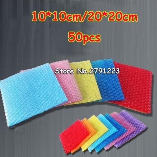 50Pcs New Heart-shaped Bubble Bags Inflatable Bag Foam Wrap For Packing Material Gift Decoration 10*10cm (3.94*3.94')Free Ship