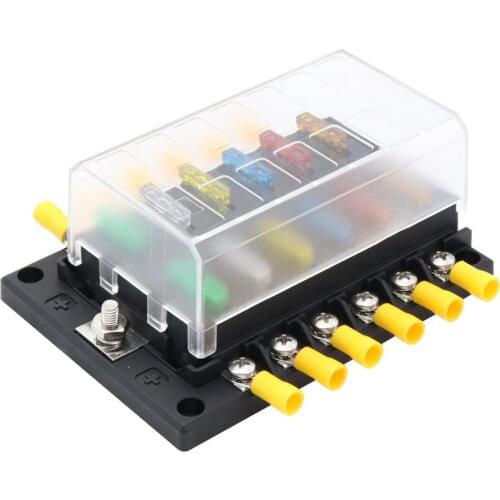 12 way car fuse box / fuse holder / 1 in multiple out fuse holder with indicator light