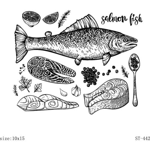 AZSG delicious food Clear Stamps/Seals For scrapbooking DIY Card Making/Album Silicone Decoration crafts