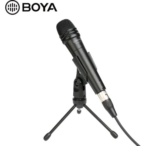 BOYA BY-BM57 Cardioid Dynamic Microphone 6.35mm Output Aluminum Zinc Alloy Band Instrument Vocal Speaker Live Audio Recording