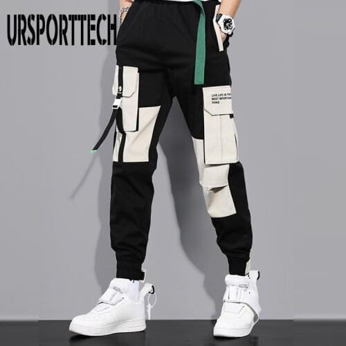 Cargo Men Pants Trousers Hip Hop Joggers Teenager Boys Pants Pockets Casual Dance Techwear Harem Streetwear Trousers Sweatpants