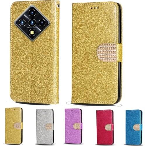 For Infinix Zero 8 Luxury Glitter Diamond Flip Leather Wallet Phone Case For Infinix Zero 8i Phone cover with card slot