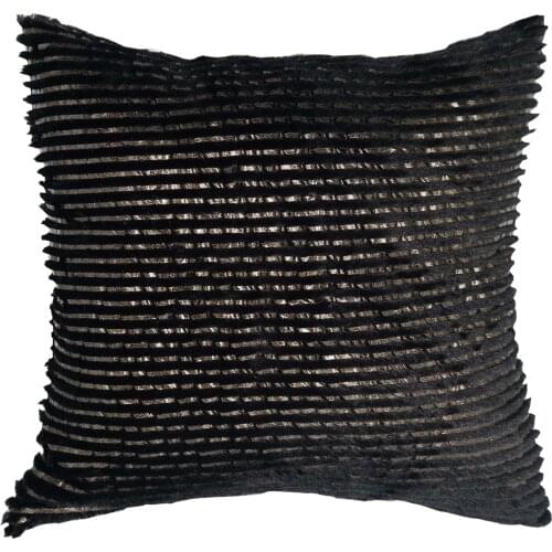 Pillow Cover Decorative Black and Gold Bronzing Cushion Cover for Sofa