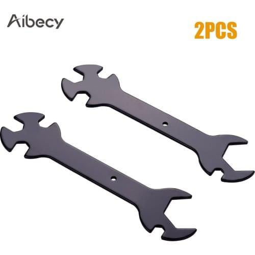 Aibecy 2pcs 5 in 1 Wrench Multifunction Flat Spanner Installation Tool Compatible for V6 MK8 MK10 Extruder Nozzle Heater Block