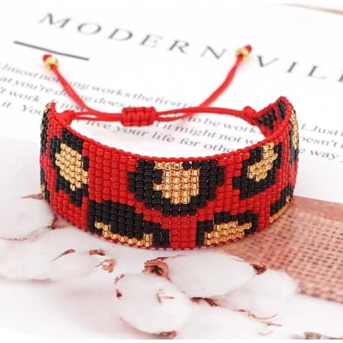 Go2hoho Leopard Bracelet For Ladies Jewelry Miyuki Pulseras Jewellery Handmade Loom Woven Friends Best Gift Bracelets For Women