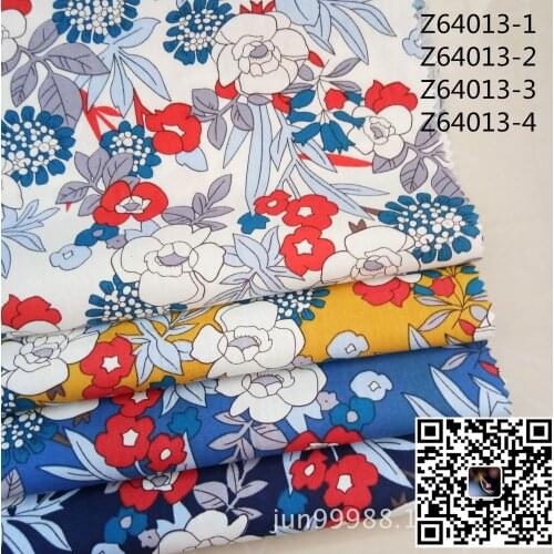 Cotton Pure Cotton Printed Woven Fabric Plant Flower Textile