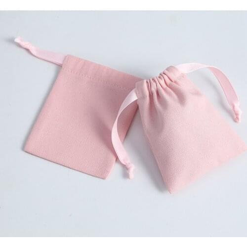 20PCS Canvas Gift Bags Jewelry Packaging Pouch Cotton Drawstring Bag Cosmetic Wedding Party Shoe Sachet Pocket Custom Logo Print