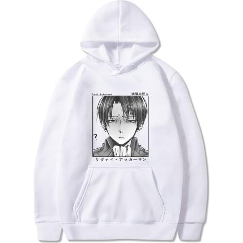 Classic Anime Attack On Titan Hoodies Cool Levi Ackerman Pullover Mens Hip Hop Streetwear Japanese Style Causal Sweatshirt