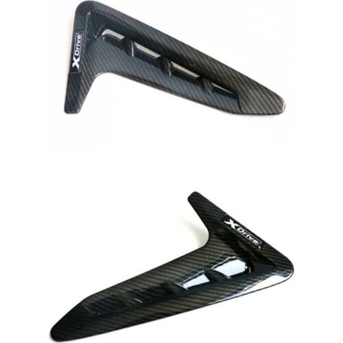 2pcs New Car Styling Xdrive Carbon Silver ABS Plastic Fender Side Sticker Badge Emblem Decoration