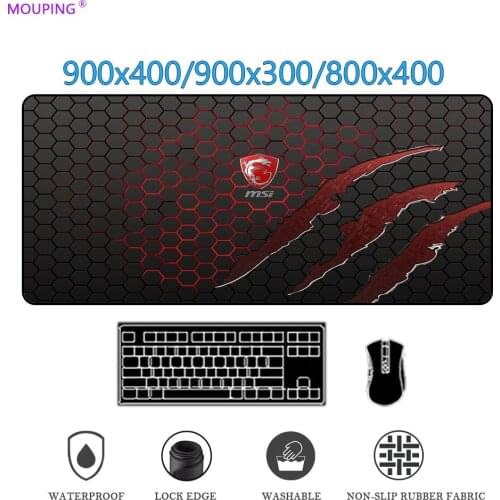Mouse Pad Pc Gamer Carpet Mouse Pad Black and Red Rug Rubber Black Big Mousepad for Computer Desk Mat Xxl Mouse Pad DropShipping