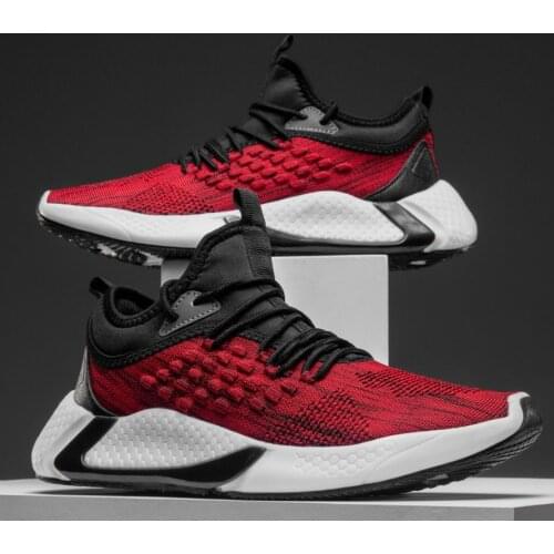 Mens Breathable Knitted Sports Shoes, Comfortable, Non Slip, Wear-resistant, Casual Walking Street Shoes 2021 NEW