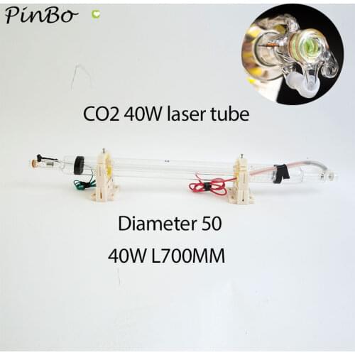 Pinbo Co2 Glass Laser Tube 700MM 40W Glass Laser Lamp for CO2 Laser Engraving Cutting Machine