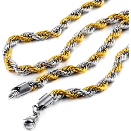Hot-Selling Rope Chain Stainless Steel High Quality Products Men And Women Jewelry
