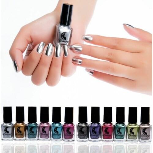 Magic Nail Polish Mirror Effect Chrome Metallic Metal Nail Art Polish Varnish UV Gel Polishing Chrome Flakes Pigment Dust Decor