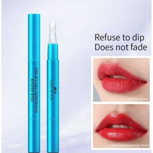Makeup Waterproof Lasting Lip Gloss Raincoat Repair Liquid Transparent Non-stick Cup Anti-fading Fixer Color Lipstick Lip
