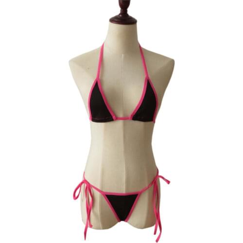 Micro bikini 2019 Sexy Lace String Edge Buttocks Mini Thong girl Sunbathing spa swimwear women swimsuit biquini bikinis monokini