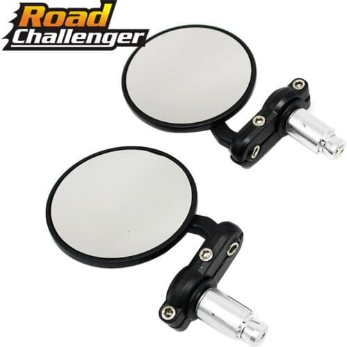 Motorcycle 2pcs/Pair Rear View Mirrors Round Handle Bar End Foldable Side Mirror For honda For yamaha For kawasaki For Suzuki