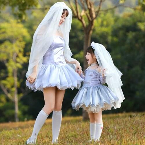 2021 New Beautiful New Veil Ghost Bride Mummy Costume Ghost Ghost Export To Japan Halloween Costume Cosplay