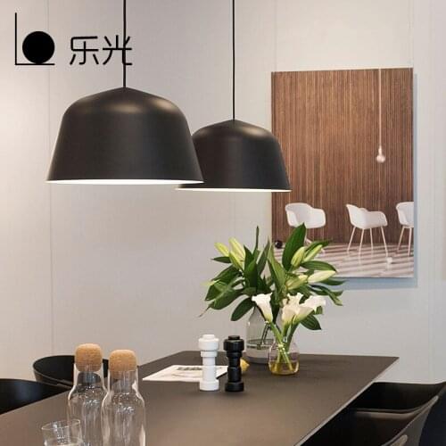 Nordic retro industry American style iron cover pendant light bar dining room restaurant hanging lamp