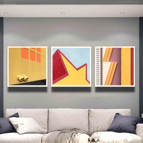 Nordic Modern Style Poster City Landscape Architecture Canvas Painting Photo Home Decoration Wall Art for Living Room Decor