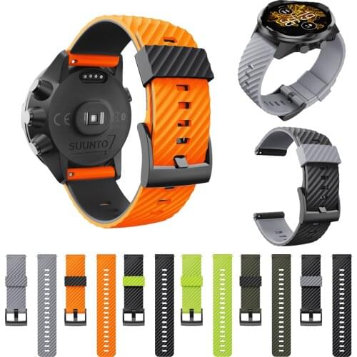 Sport Silicone Watchand Strap For Suunto Spartan 7/Suunto 9/Suunto Spartan Sport Wrist HR /Suunto D5 Bracelet Adjustable Strap