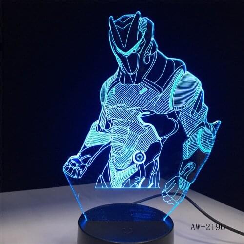 USB Night Light Home Atmosphere Decorative 3D LED Lights Batteries Operated 7 Color 5V 3D Table Lamp AW-2196