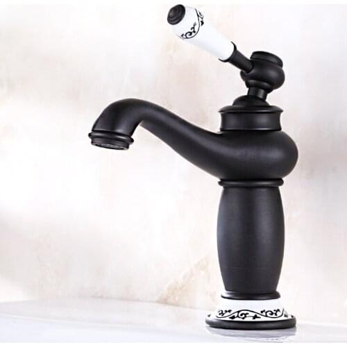 L16110 High Quality Black Color Hot and Cold Water Brass Basin Mixer