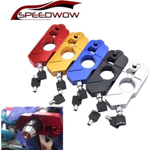 SPEEDWOW Motorcycle Handlebar Lock Grip Security Safety Locks Motorcycle Grip Lock Fit Scooter ATV Dirt Street Bikes Auto