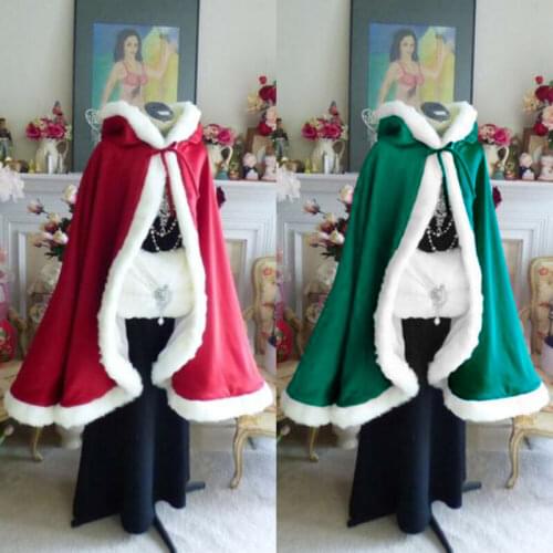 Hot Women Velvet Cloak Cape with Hooded for Halloween Christmas Cosplay Costumes Christmas Cloak Women Girl Fancy Velvet Cape