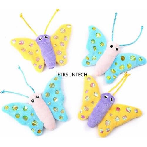 100pcs Funny Cat Butterfly Toy Interactive Cat Play Interactive Crazy Chewing Toy Teeth For Cats Toys