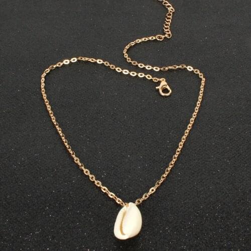 12Pcs/lot Shell Pendant Necklace for Women Cute Ocean Necklave Wholesale
