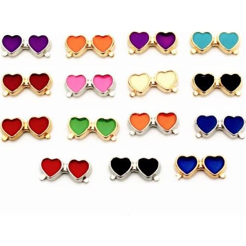 20Pcs/Lot Mixed Color Glasses Floating Charms Hand-made DIY for Glass Lockets