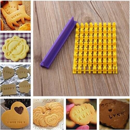 26 Alphabet Letter Number Cookie Press Stamp Embosser Cutter Fondant Mold Biscuit Cookie Cutter DIY Cake Baking Molds Tool
