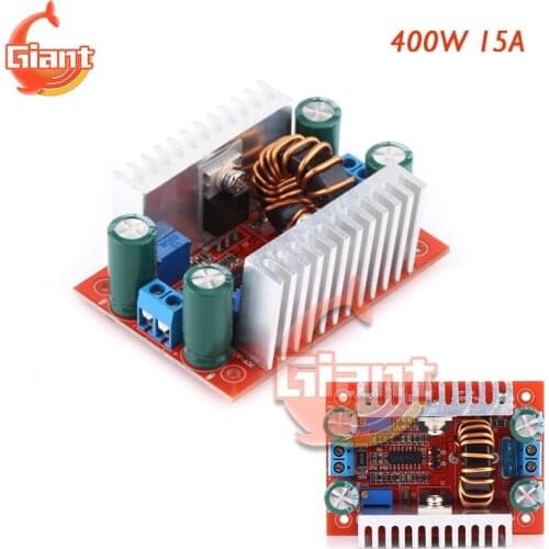 400W 15A Boost Power Module DC-DC Power Converter Step Up Constant Power Supply Module 8.5V-50V to 10V-60V LED Boost Modules DIY