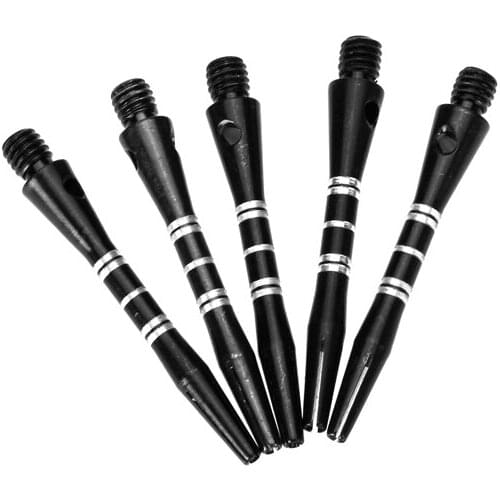 Professional 5Pcs 42mm 2BA Anodised Aluminium Re-Grooved Striped Aluminum Dart Shaft Black Durable Dart Set Pub Throwing Toy