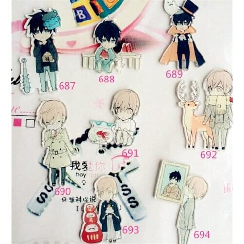 Acrylic Badge cartoon creative costumes Badge Melancholy Boys Cool Boy Collar Tips Enamel Broche XZ100