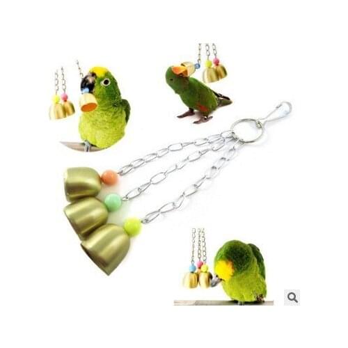 Squirrel Bell Medium Large Parrot Toy Stainless Steel Bell /Parrot Cage Toy /Stand Bell Pet Products Bird Supplies 2pcs/lot