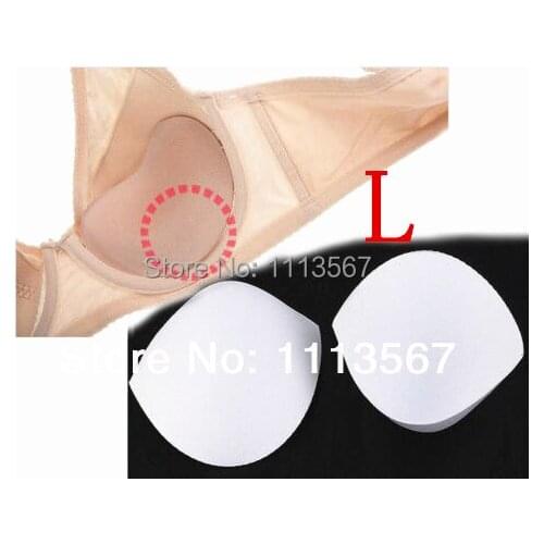 20set White Sewing In Bra Cups Soft Foam Size L Bra Pads For Bikini Pads Insert Clothing Push Up Bra Foam Bra Accessories WB13