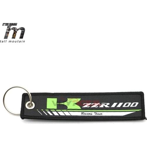 For Kawasaki ZZR1100 Badge Keyring Motorcycle Embroidery Key Holder Chain Collection Keychain