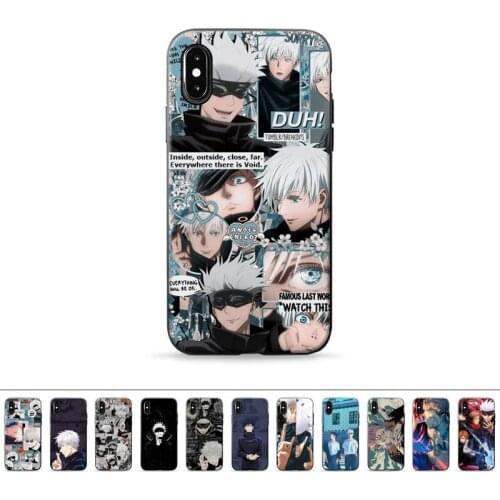 Satoru Gojo Jujutsu Kaisen Phone Case for iPhone 11 12 6 7 8 Pro X XS Max XR Plus Silicone Soft TPU Funda Cover mobile bags